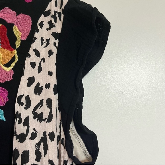 Giddy Up Glamour Dress Womens 3XL Multicolor Floral Lined Embroidered Leopard - Picture 8 of 9